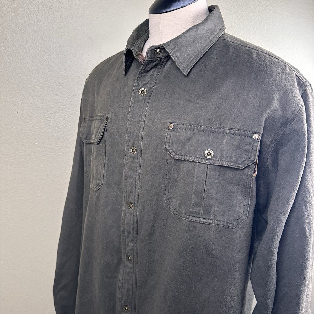 Legendary White Tails Men XL shacket pockets flannel lined shirt Journeyman